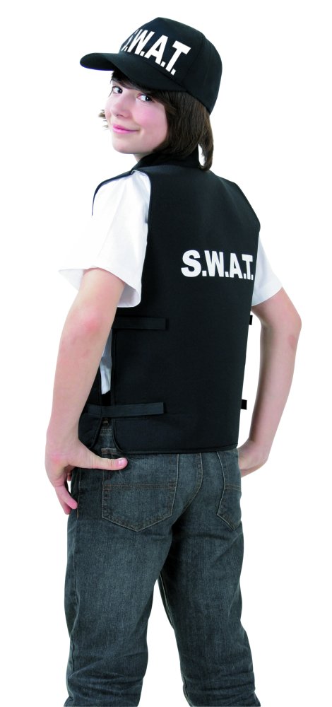 Kinder-Kostüm SWAT Weste inkl. Mütze Spezialeinheit Police Officer Security