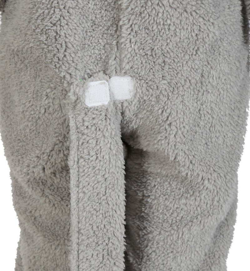 Kinderkostüm Elefant Overall in grau mit Kapuze und Ohren Dickhäuter