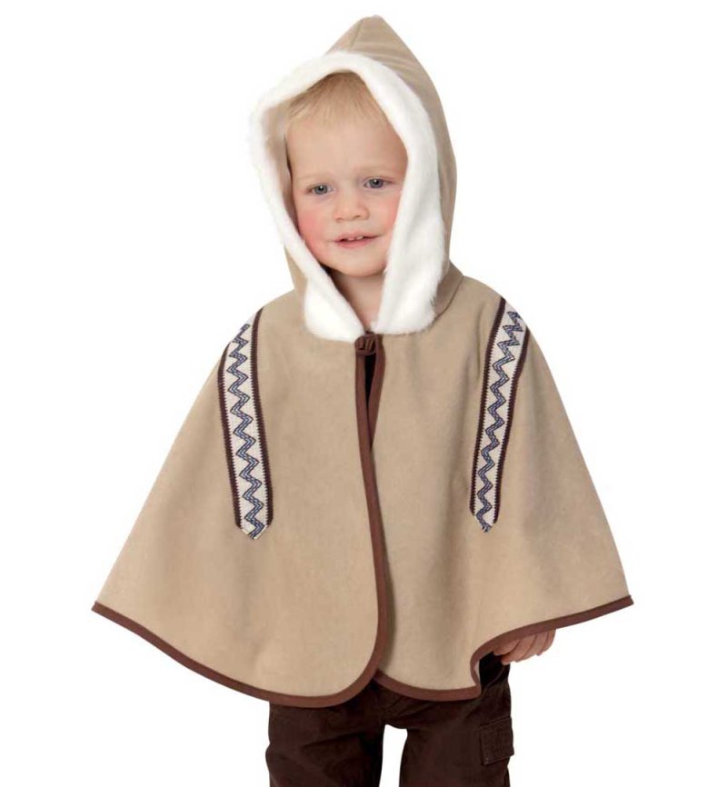Kinderkostüm Cape Eskimo Umhang Inuit