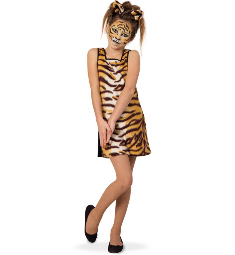 Kostüm Sweet Tisha, Tigerkleid, Fasching, Karneval, Mottoparty