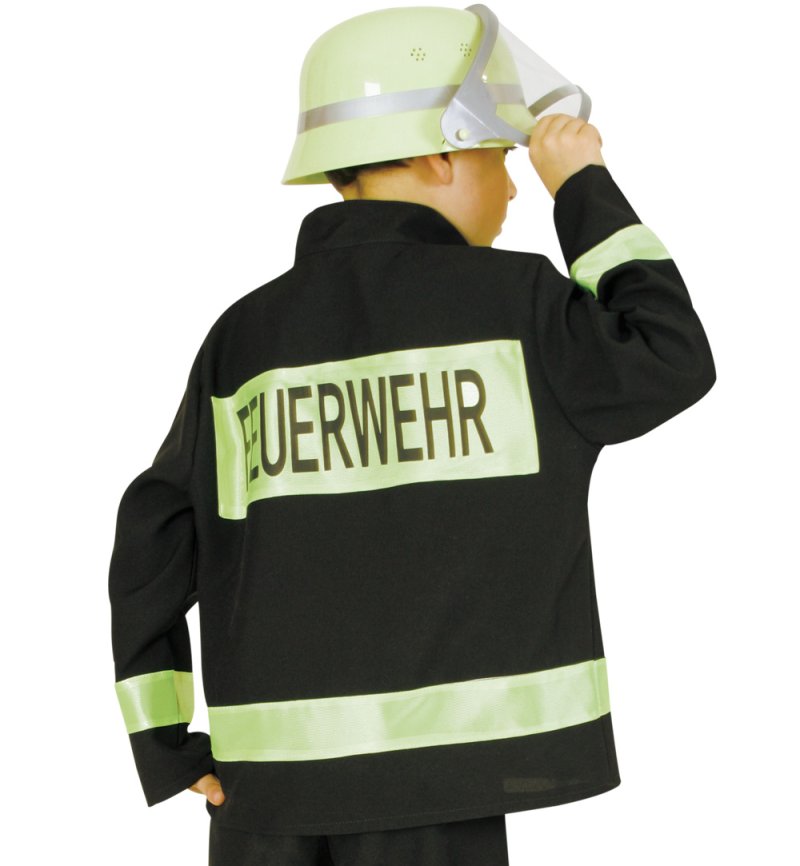 Kinderkostüm "Feuerwehrmann schwarz" Karneval, Fasching, Mottoparty
