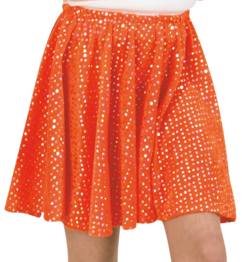 Kinderkostüm "Roxy Orange", Zweiteiliges Outfit mit Glitzerpunkten, Kinderstar, Showgirl