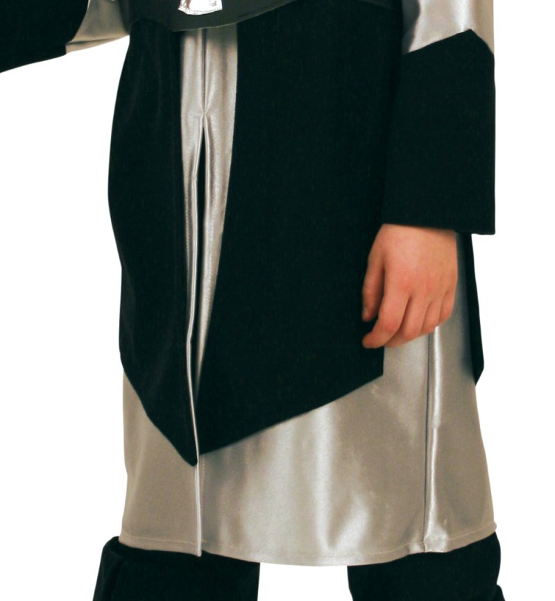 2-tlg. Kinderkostüm "Schwarzer Ritter" mit Kapuze, Kinderfasching, Karneval, Mottoparty