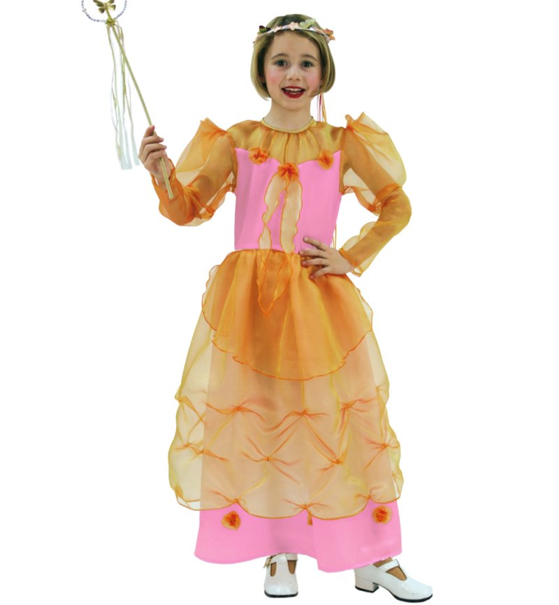 Kinderkostüm "Blumenkind", Kleid, Kinderkarneval, Kinderfasching, Mottoparty, Gr. 140