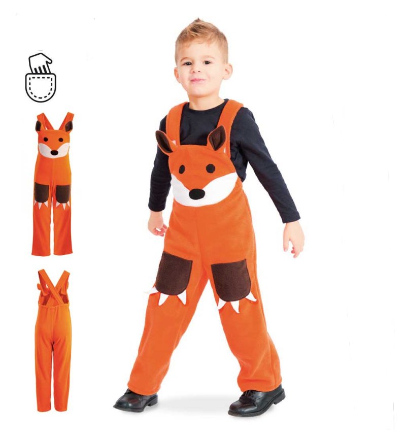 Tierkostüm Fuchs für Kinder Latzhose Waldtier Karneval Verkleidung Spielhose Kostüm Kinderkostüm