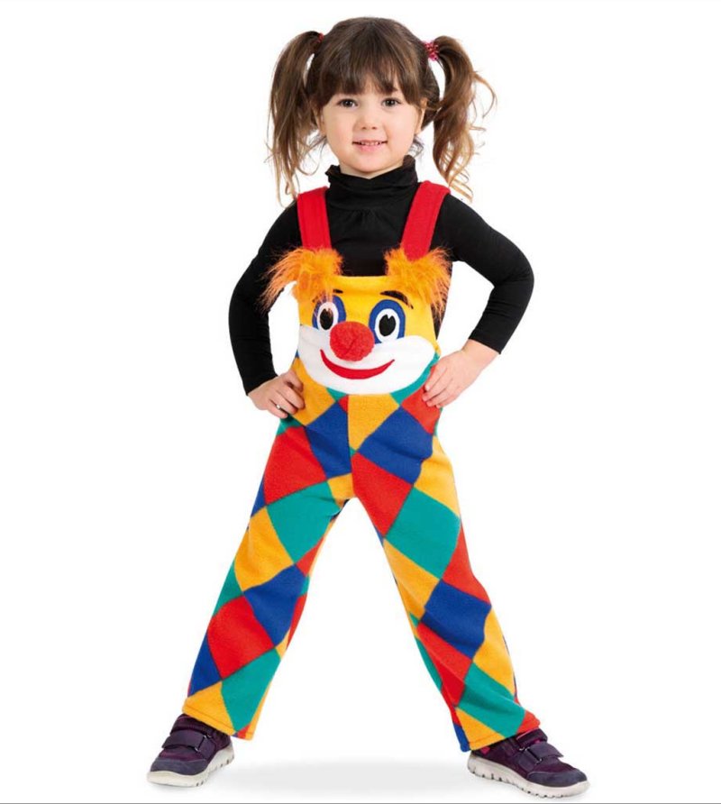 Kinderkostüm Clown Latzhose Karneval Verkleidung Spielhose Kostüm Klassiker Kinderkostüm