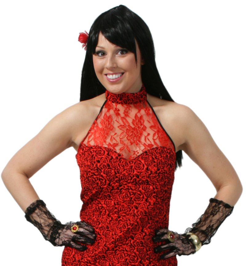 Damenkostüm Kleid Spanierin in rot Tanzkleid Flamenco