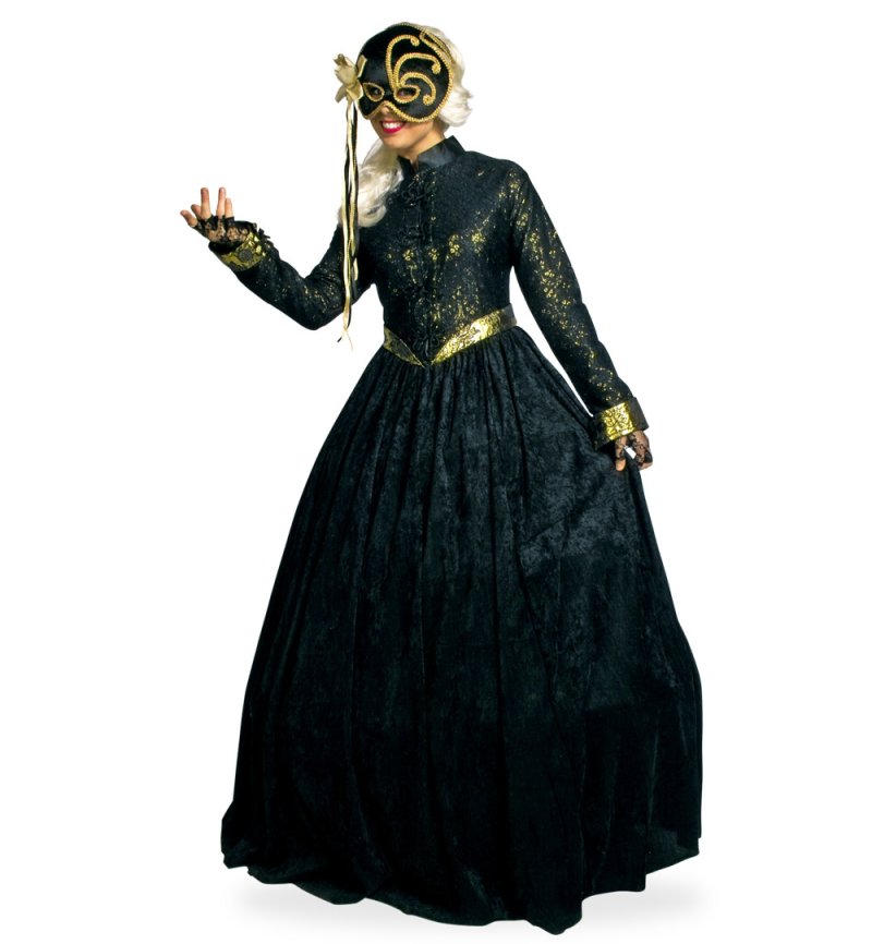 Damenkostüm "Marquise Noir" Karneval, Fasching, Mottopary