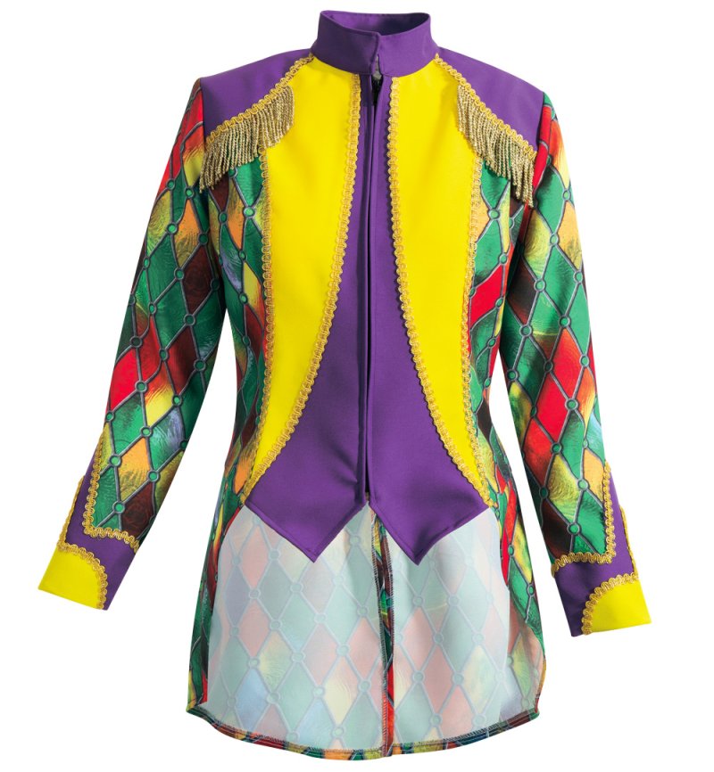 Jacke bunt Damen Kostüm Frack Showgirl Parade Karneval Venedig Manege Garde Zirkus für viele Gelegenheiten
