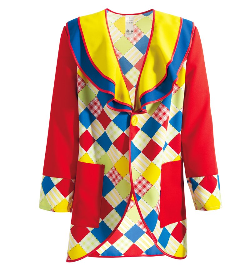 Clown Mantel bunt Erwachsenenkostüm Frack Jacke Karneval Zirkus Parade Showmaster Clown Kostüm Verkleidung