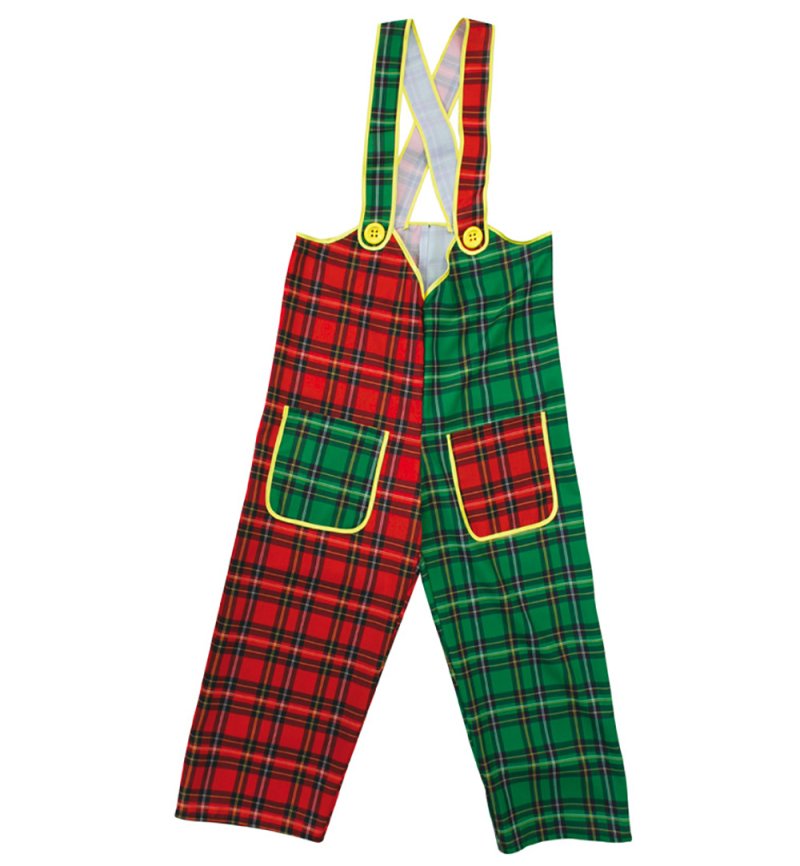 Herrenkostüm "Clownhose McCheck", nur Latzhose, Karneval, Fasching, Mottoparty