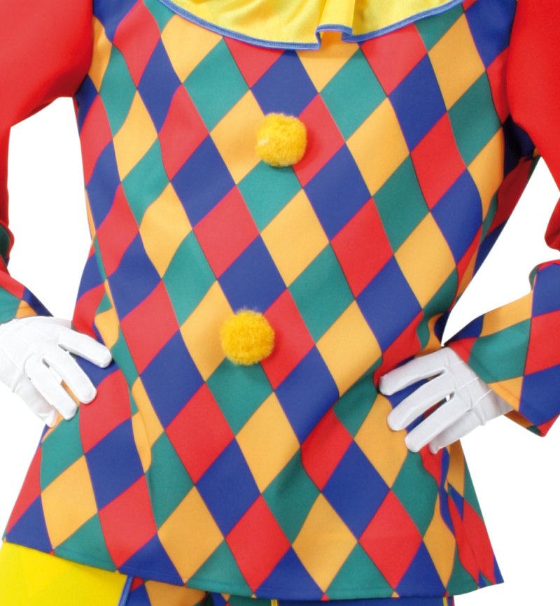 Clownskostüm "Chico", Oberteil, Karneval, Fasching, Mottoparty