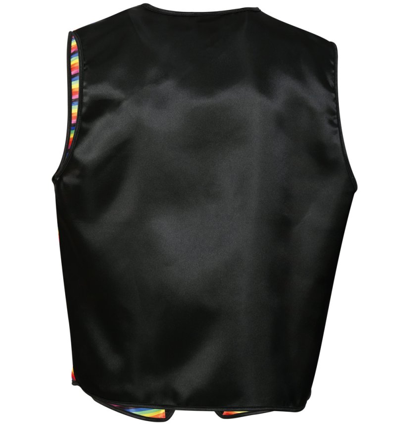 1-teilige Kostümweste Regenbogen Unisex für Erwachsene Rainbow CSD bunt Sakko