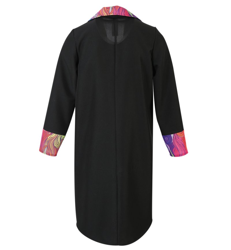 Mantel Showmaster Zirkusdirektor Clown Party Jacke Jackett Schwarz/Bunt Verkleidung