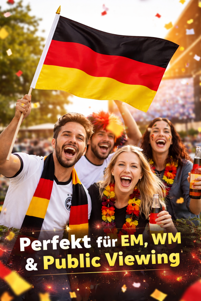Flagge FAN ca. 30 x 45 cm, Deutschland, Fußball, WM, EM