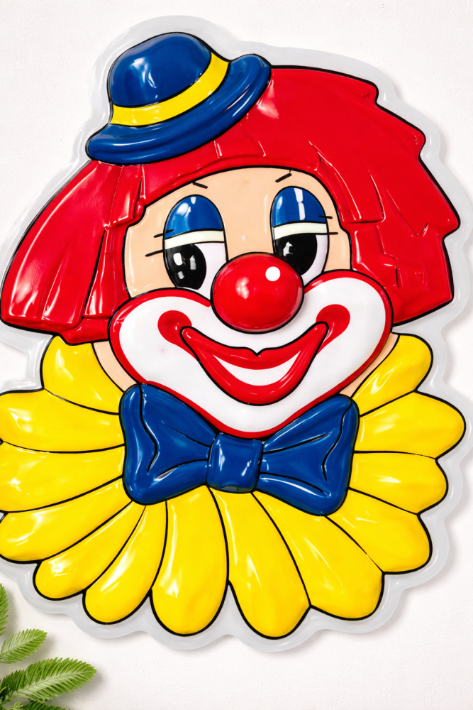 Wand-Deko Clown Wandbild Party Fasching Karneval 3D ca. 30 cm hoch