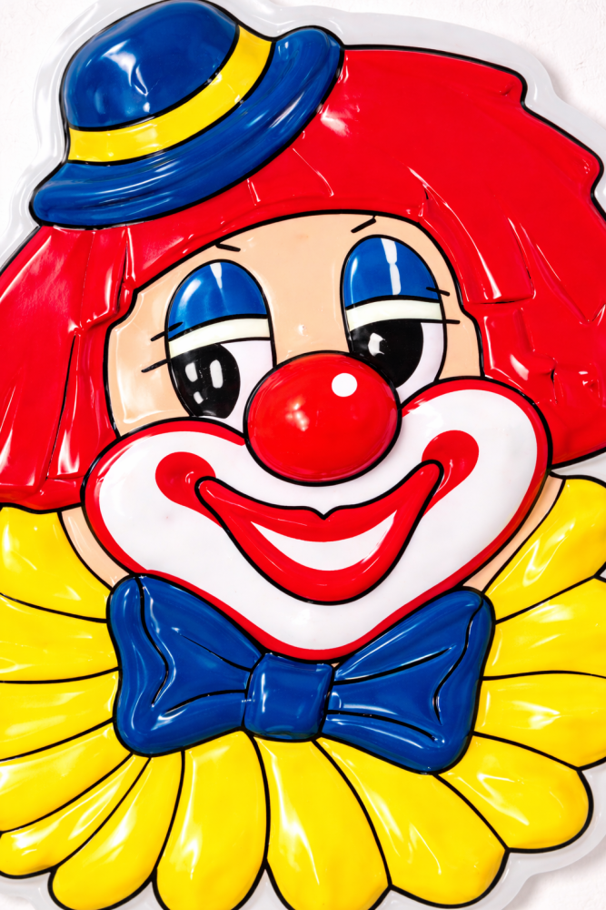 Wand-Deko Clown Wandbild Party Fasching Karneval 3D ca. 30 cm hoch