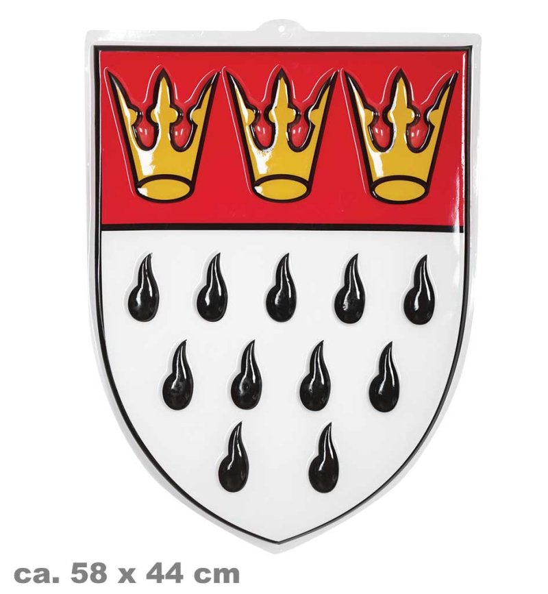 Kölner Wappen Wandbild – Karnevalsdeko in Groß, Klein oder als 2er-Set