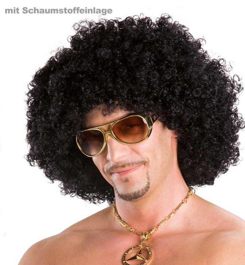 Perücke Afro schwarz, Fasching, Mottoparty, Kindergeburtstag, Karneval