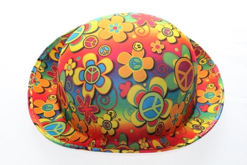 Hut Melone Hippie Hut Sommerhut Partyhut 70er Jahre