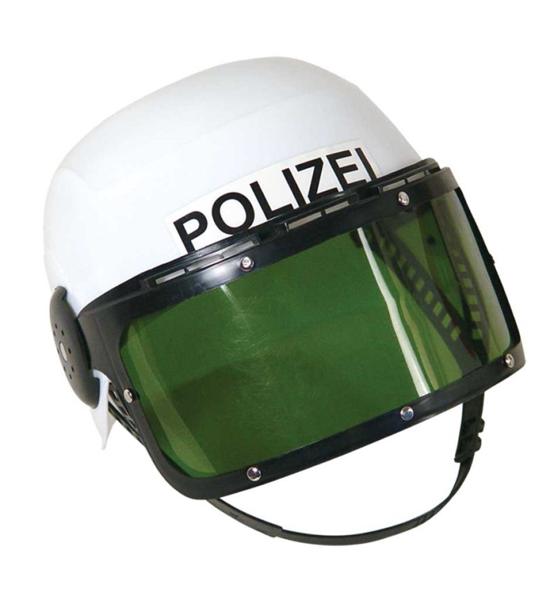 Polizeihelm mit Visier Kinder Spielhelm Rollenspiel Einsatzhelm