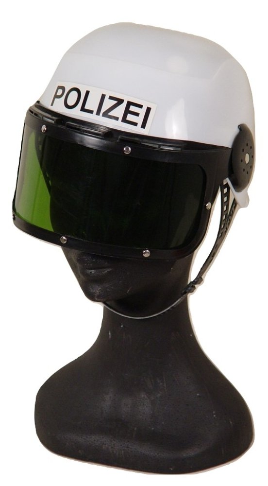 Polizeihelm mit Visier Kinder Spielhelm Rollenspiel Einsatzhelm