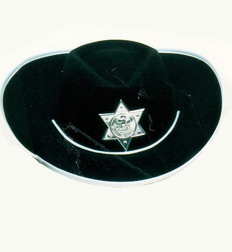 Cowboyhut, Größe 57 cm, rot, braun, schwarz, Sheriff, Western, Karneval,