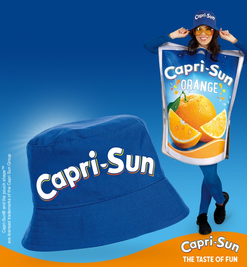 Capri-Sun Bucket Hat Blau – Original Lizenzprodukt | Fischerhut aus 100 % Polyester | Unisex Hut für Erwachsene