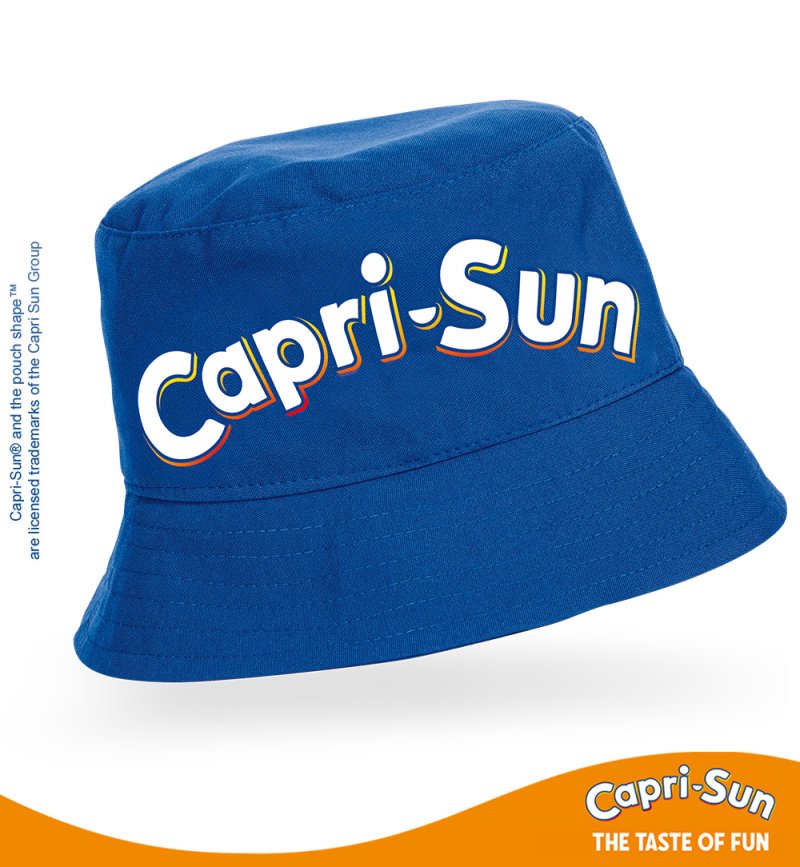 Capri-Sun Bucket Hat Blau – Original Lizenzprodukt | Fischerhut aus 100 % Polyester | Unisex Hut für Erwachsene