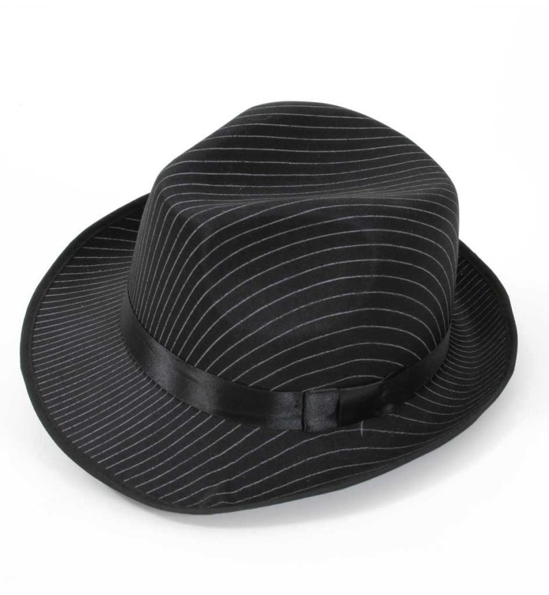 Hut Nadelstreifen, Gr. 60 cm, Mottoparty, Partyhut, Karneval