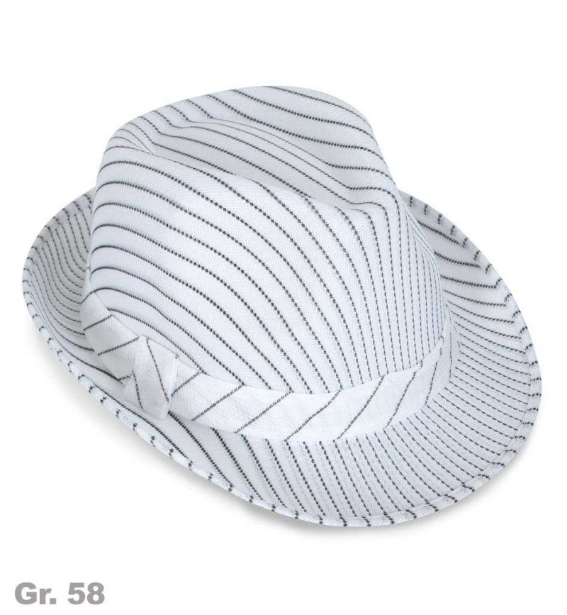 Hut Trilby Nadelstreifen, sortierte Farben, Gr. 58 cm, Mottoparty, Partyhut, Karneval, Trilby Hut, Fashion Hut, Discohut