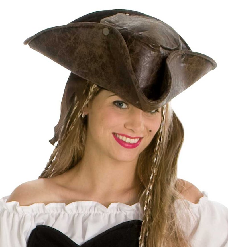 Piratenhut, Gr. 58 cm, Halloween, Karneval, Mottoparty, Piratenaccessoire