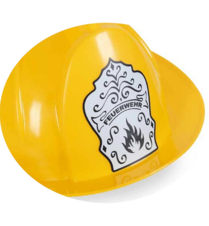 Feuerwehrhelm gelb Helme Kinder Accessoires Rollenspiel Theater Feuerwehrmann