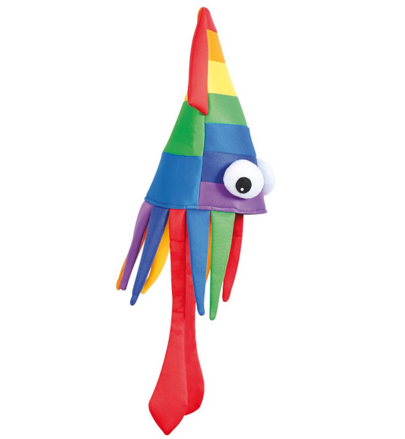 Hut "Oktopus", Tintenfisch, Bunt, Mütze, Tiermütze, Tierkostüm, Karneval, Fasching, Mottoparty