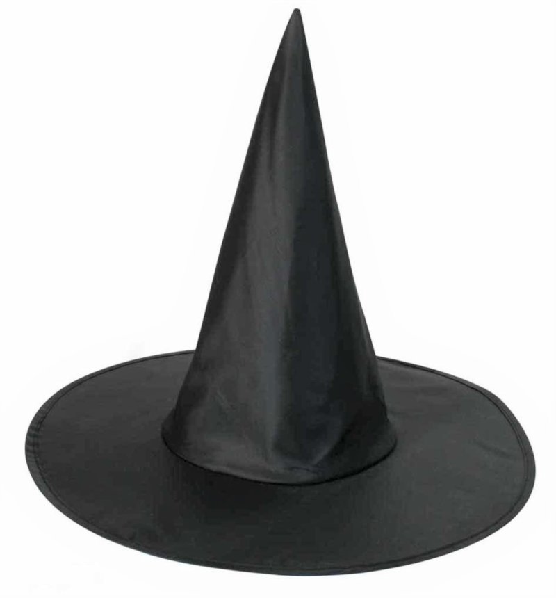 Hexenhut in Schwarz, Schlicht gehalten, Kopfbedeckung, Zauberer, Hexe