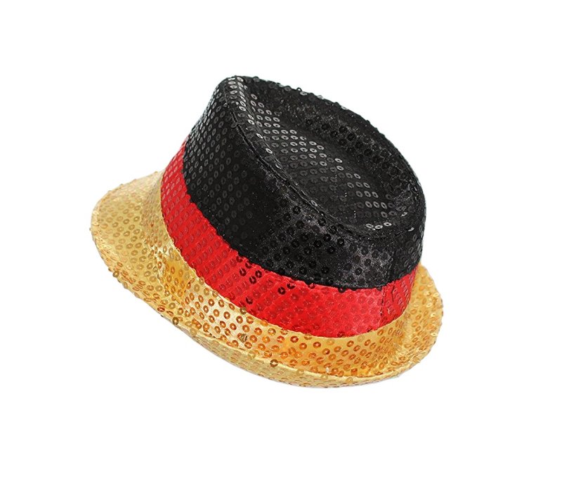 Paillettenhut "FAN" Deutschland Flagge Partyhut