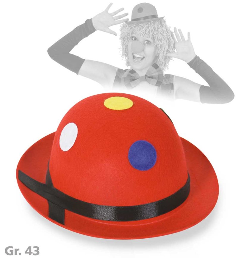 Mini-Melone, sortierte Farben, mit Punkten, Gr. 43 cm, Karneval, Mottoparty, Accessoire