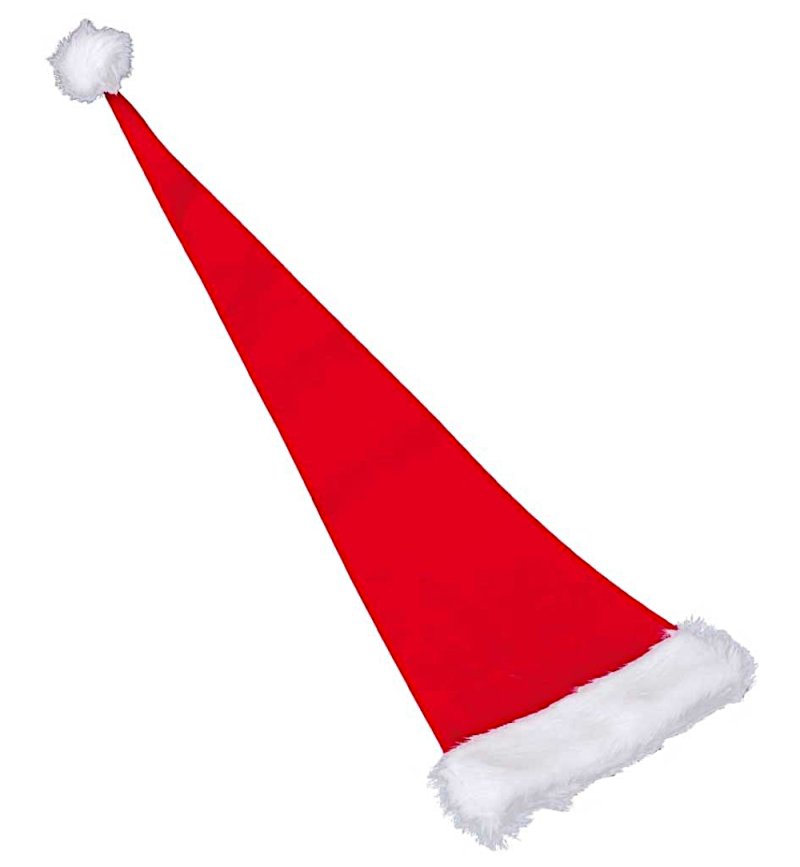 Nikolausmütze extra lang Weihnachtsmann Weihnachten 100 cm
