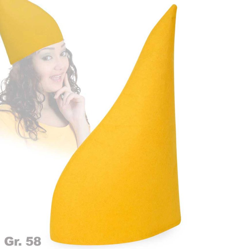 Zwergenmütze, sortierte Farben, Gr. 58 cm, Karneval, Mottoparty, Accessoire, Fasching