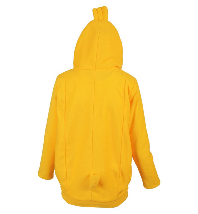 Enten Kostüm für Kinder Hoodie Kapuzenpullover Tierkapuze Schnabel Augen Kopfgefieder und Entenschwanz