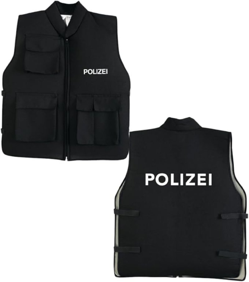 Kinderkostüm "Polizeieinsatzweste" Spielweste Polizei Polizist Police Carabinieri Gendarmerie Gr 128 - 152