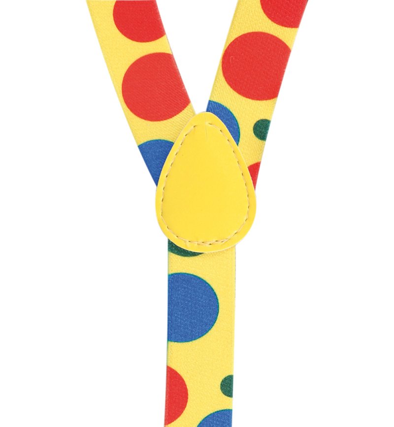 Clown-Set für Kinder (Hose L. ca. 70 cm mit Hosenträger, Krawatte und