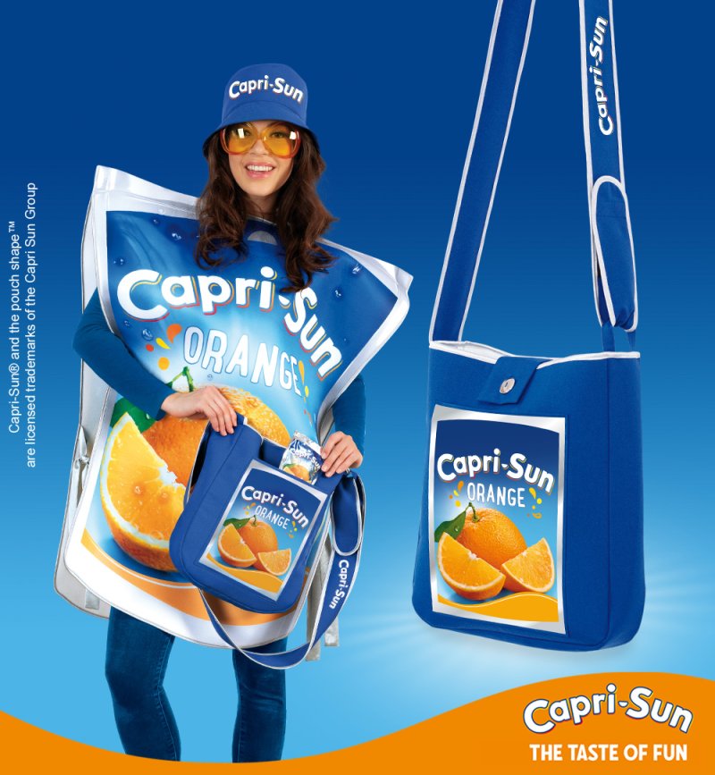 Capri-Sun Umhängetasche „Orange“ – Offizielles Lizenzprodukt | Schultertasche in Blau mit Markenlogo | Cooler Freizeitbegleiter für Erwachsene & Fans