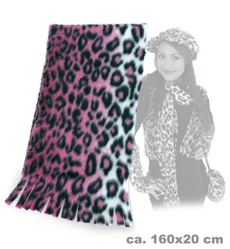 Plüschschal Leo pink, Accessoire, Schal