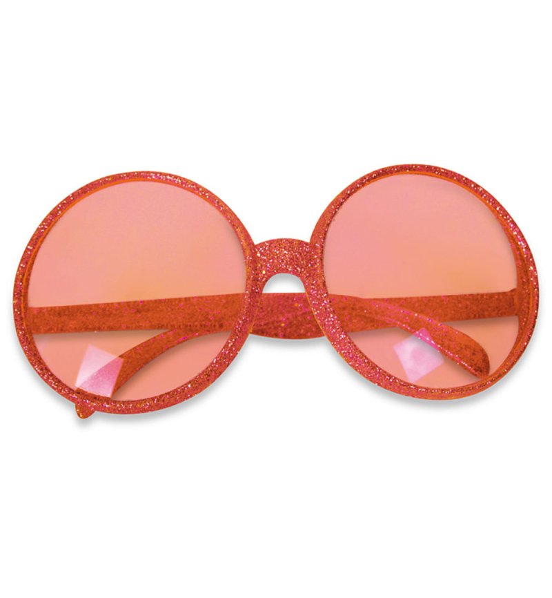 Sixties-Brille für Erwachsene in 6 Verschiedenen Farben Glitzerbrille Partybrille