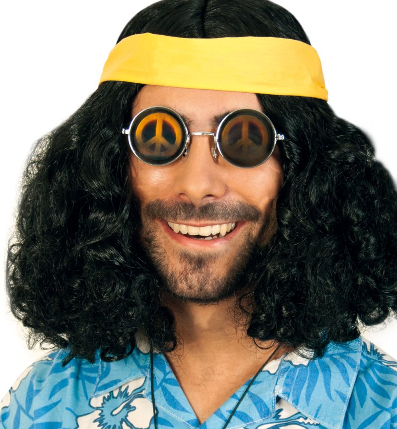 Brille Peace, Hippie, Karneval, Fastnacht, Schlagerparty
