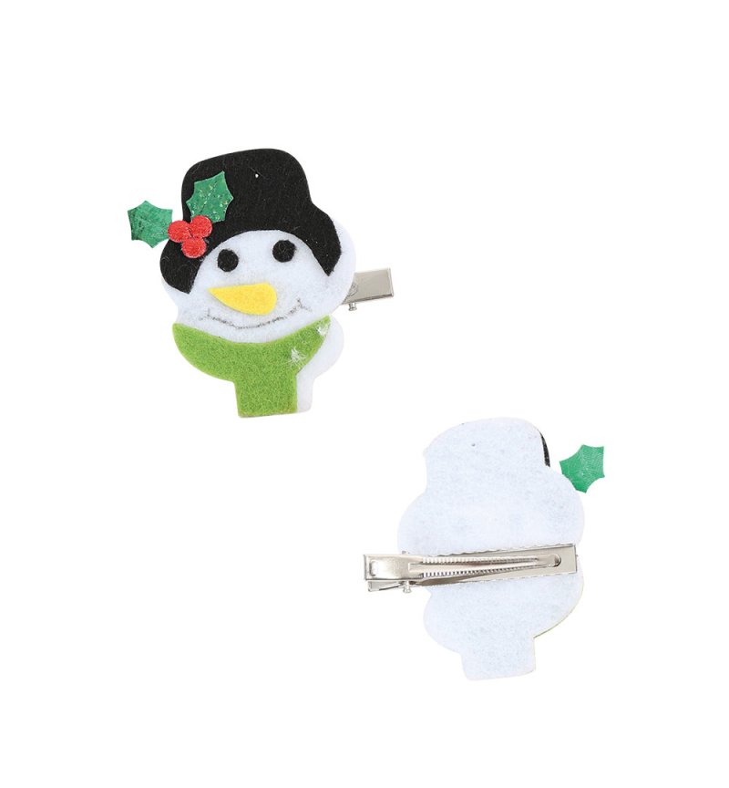 Haarspange Weihnachten Haarclip Schleife Nikolaus Schneemann Haarklammer Wichtelgeschenk