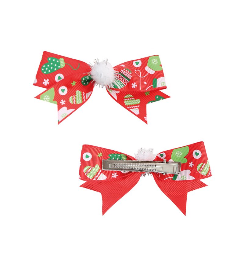 Haarspange Weihnachten Haarclip Schleife Nikolaus Schneemann Haarklammer Wichtelgeschenk
