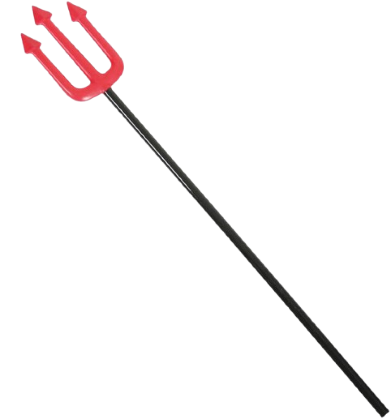 Teufel Kostüm – Umhang mit Dreizack & Schmink-Set – Größen 98, 104/116, 128/140