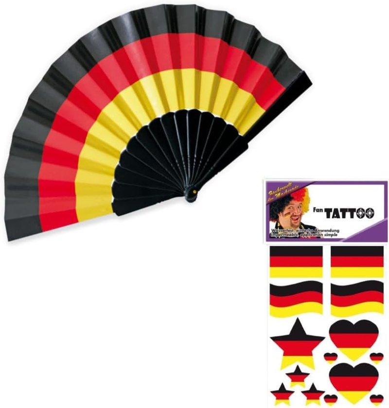 Deutschland Fächer GRATIS Tattoos Accessoire Deutschland